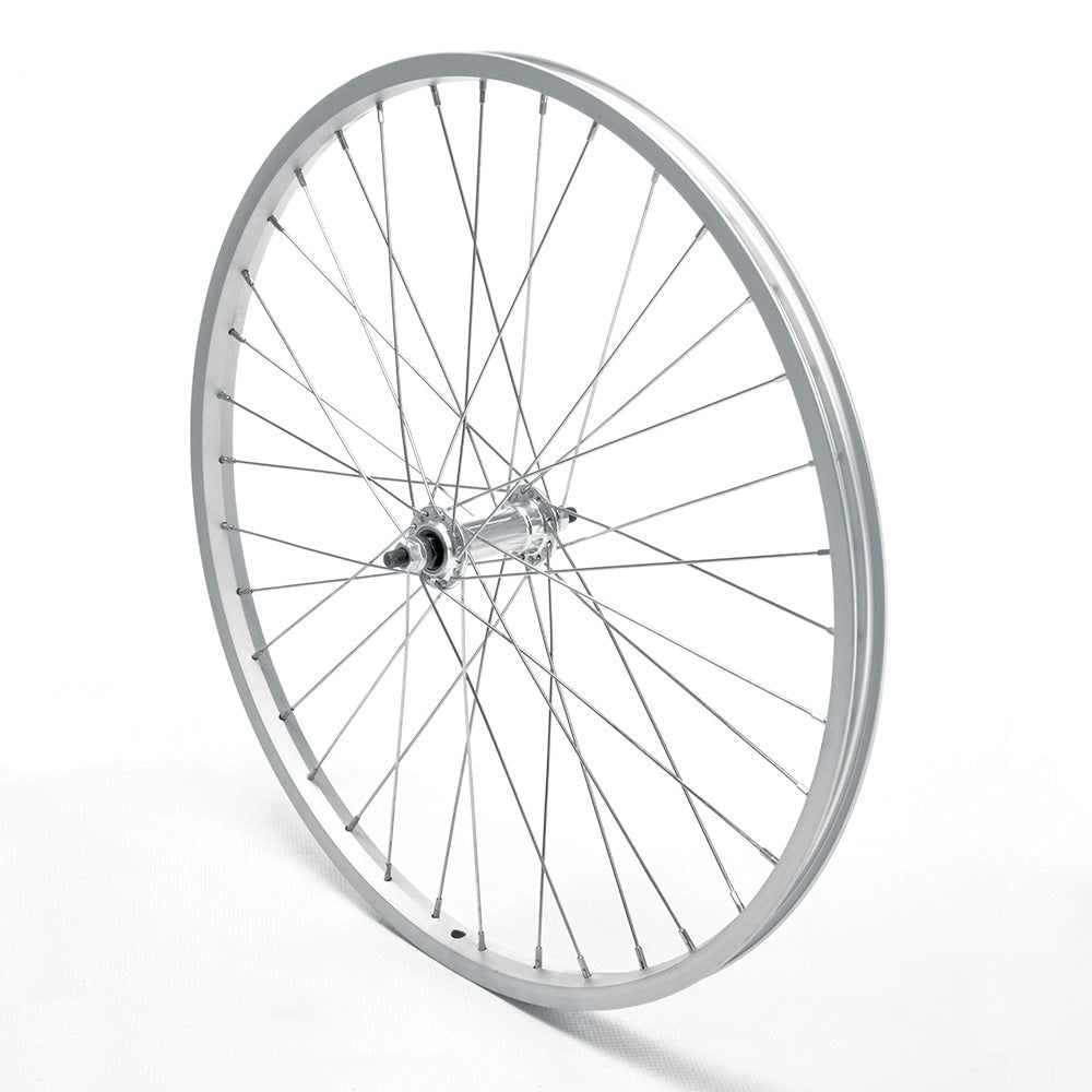 Front Wheel 20' MTB Silver Single Wall Nutted V-Brake