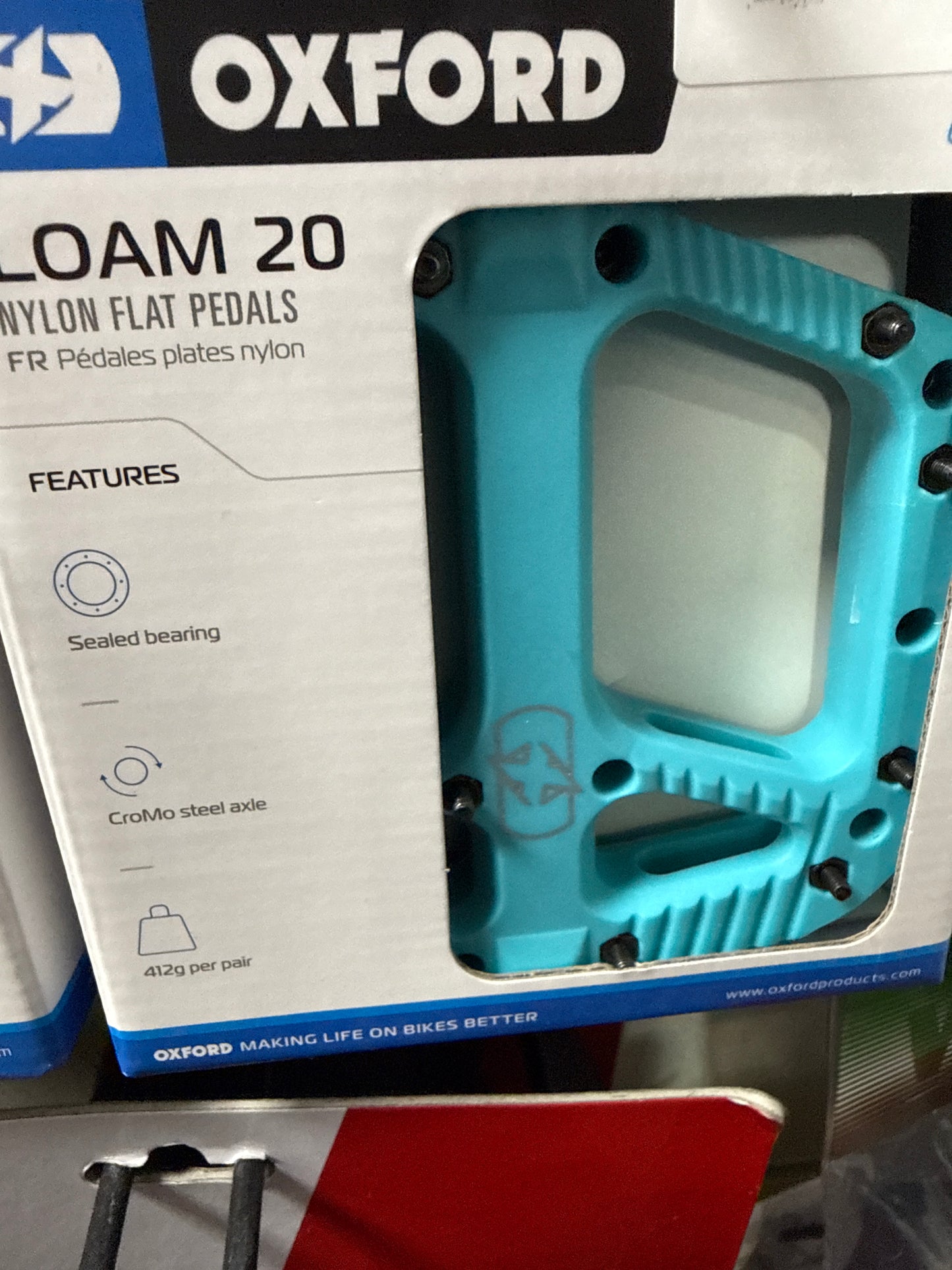 Oxford Loam 20 Nylon Flat Pedals Blue