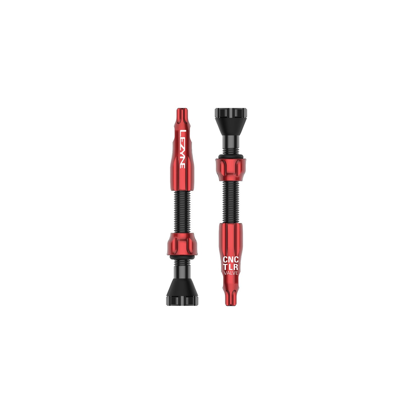 Lezyne - CNC TLR Valves (Pair) 44mm - Red