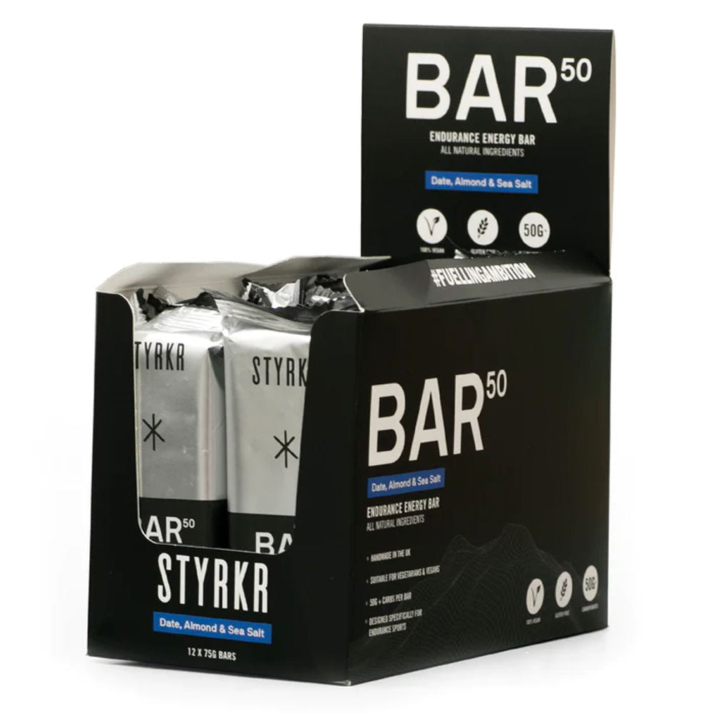 STYRKR BAR50 Date, Almond, Sea Salt Energy Bar x12 box