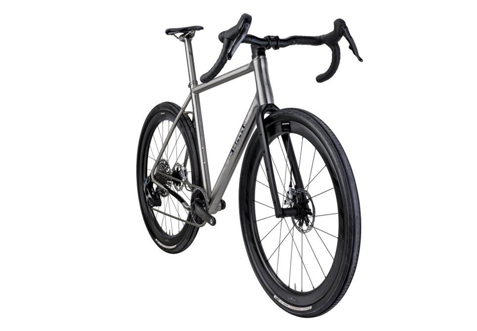 gravel bike with shimano 105 J.Guillem Atalaya Titanium Gravel Bike Shimano 105 Di2 2x12 / DT Swiss – The Bike Lounge