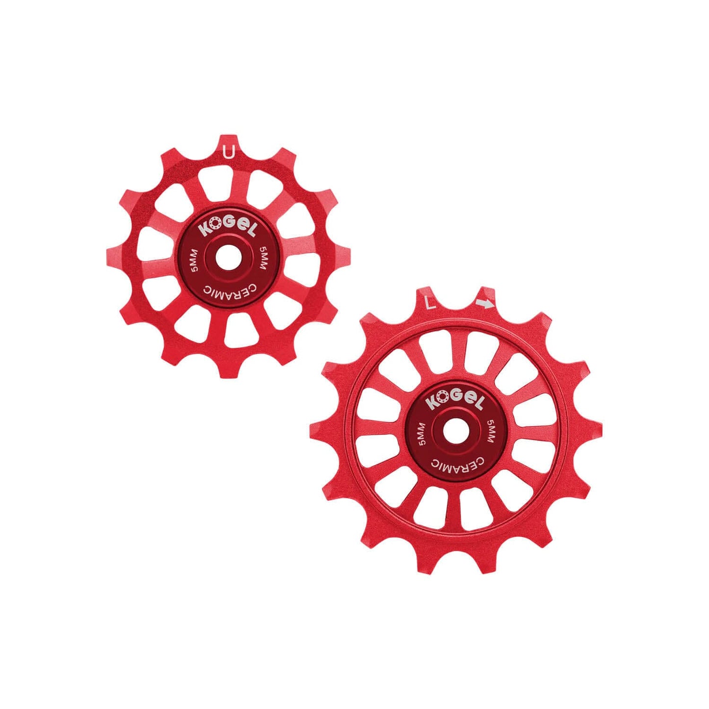 Kogel Gen 2 Pulley Set Red - Road / 12/14T Hybrid Ceramic