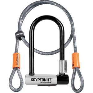 Kryptolok Mini U-Lock With 4 Foot Flex and Flexframe Bracket Sold Secure Gold