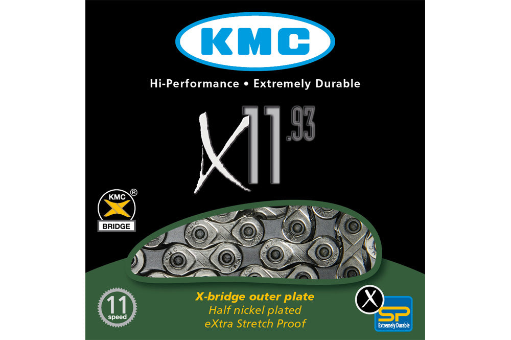 KMC X11 SILVER/BLACK 118 LINKS (KMCX119318)
