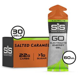 GO Energy + Electrolyte Gel box of 30 gels salted caramel