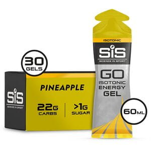 GO Isotonic Energy Gel box of 30 gels pineapple