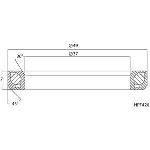 Elite Headset R429 Bearing (37x49x7 36x45) IS49 36 degrees