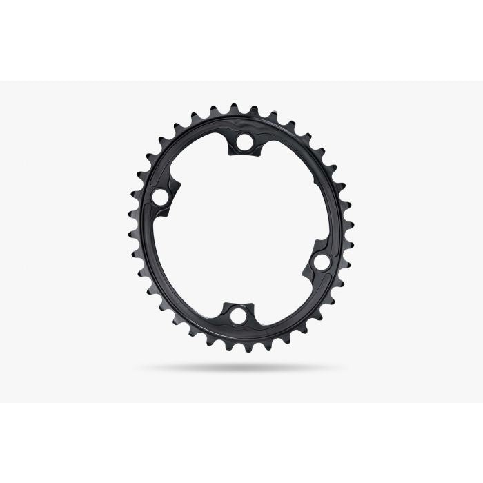 Absolute Black Chainring OVAL 110BCD 4 holes, 2X, asymmetric Shimano 9000/6800