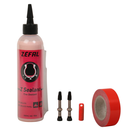 Zefal Tubeless Kit Incl. Sealant, Tape, Valves - 20mm Kit