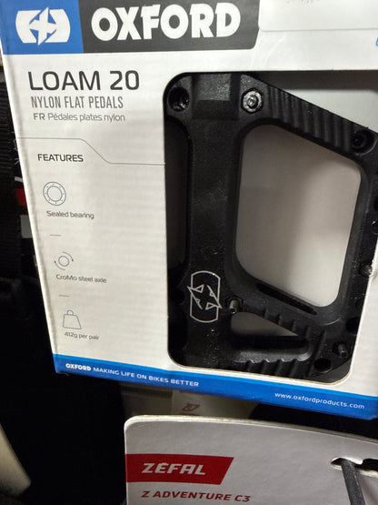 Oxford Loam 20 Nylon Flat Pedals Black