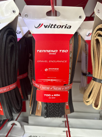Terreno T50 Mixed 700x40c Gravel Endurance Brown Black G2.0 Tubeless Ready Tyre