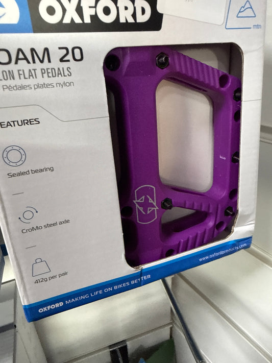 Oxford Loam 20 Nylon Flat Pedals purple