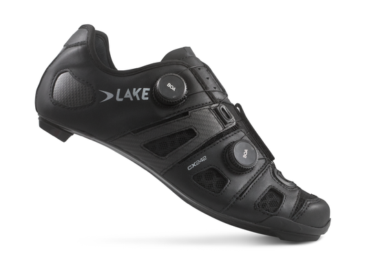Lake CX242 Black/Silver Road cycling shoes