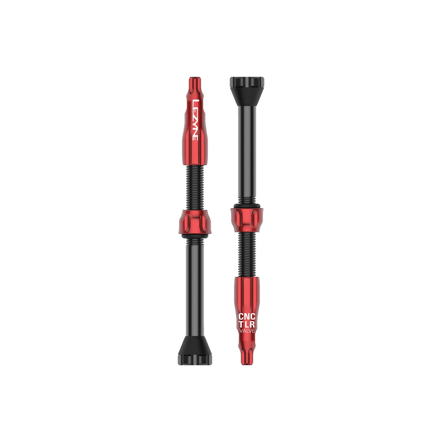 Lezyne - CNC TLR Valves (Pair) 60mm - Red