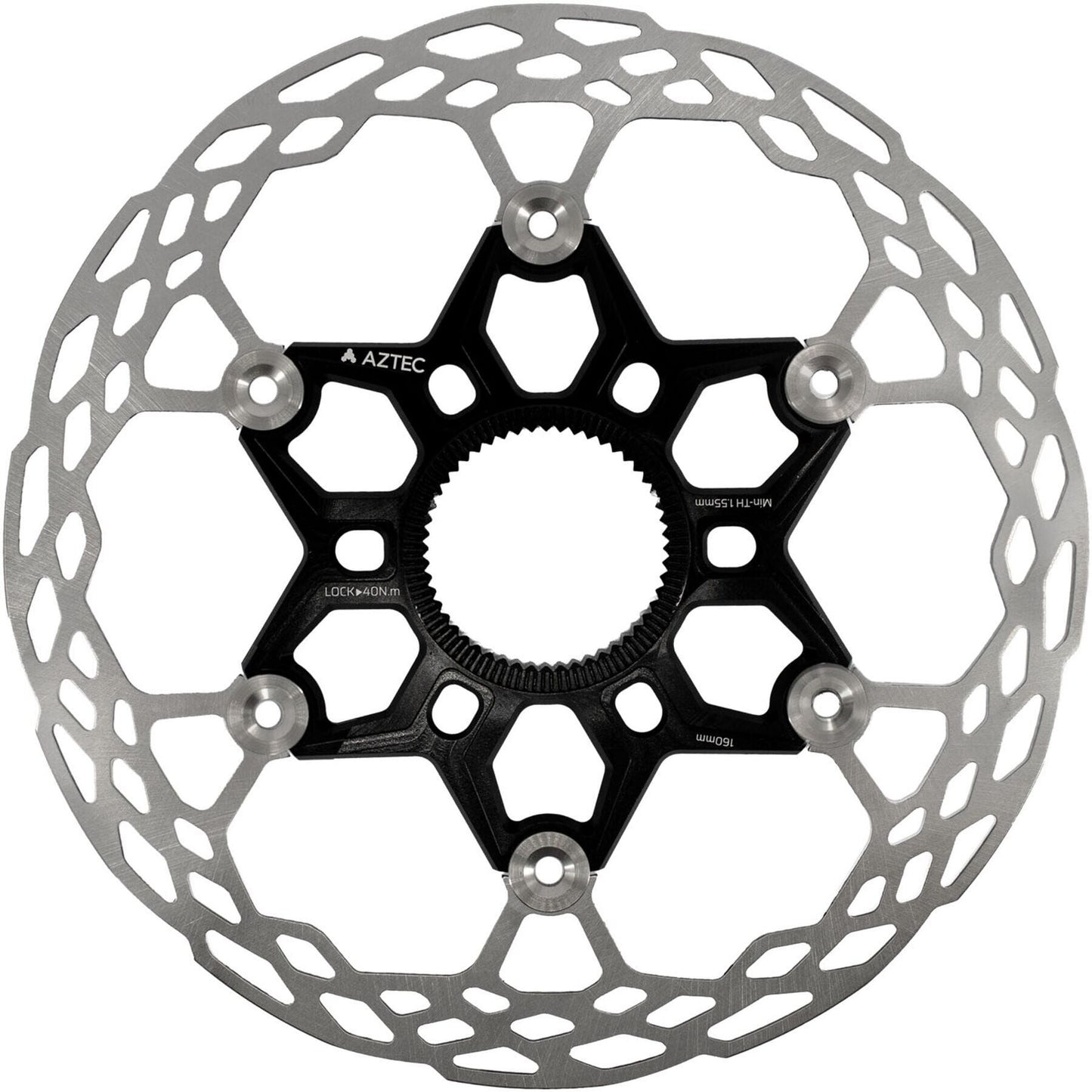 Aztec HexVent Ultra Lightweight Floating Rotor Centre Lock 140mm