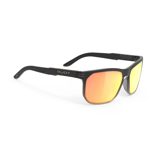 Rudy Project Soundrise RP Optics Sunglasses Black Fade Bronze Matte - Multilaser Orange