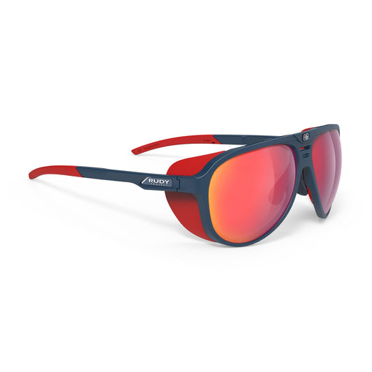 Rudy Project Stardash RP Optics Sunglasses Blue Navy Matte - Multilaser Red