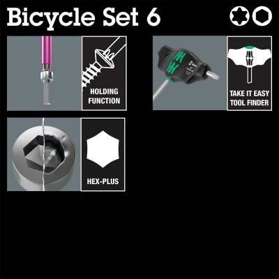 Bicycle Set 6 T-Handle Hex & Torx Key Set 10pcs