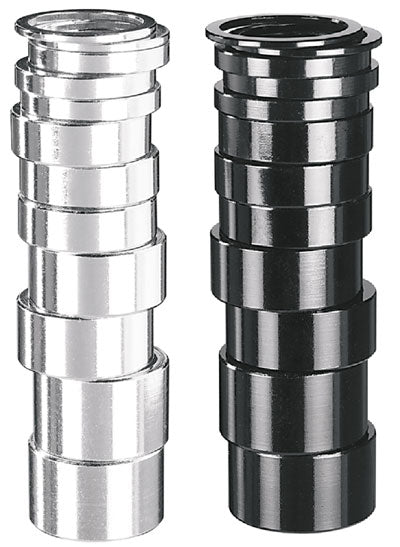 Ergotec 1'' Alloy Spacers in Silver (Pack of 10) - 10mm Silver