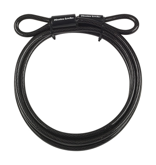 Master Lock Looped end cable 3000 x 10mm [49] Black