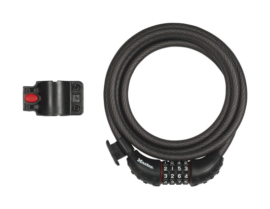 Master Lock Cable Combination Lock 10mm x 1.8m [8120] Black