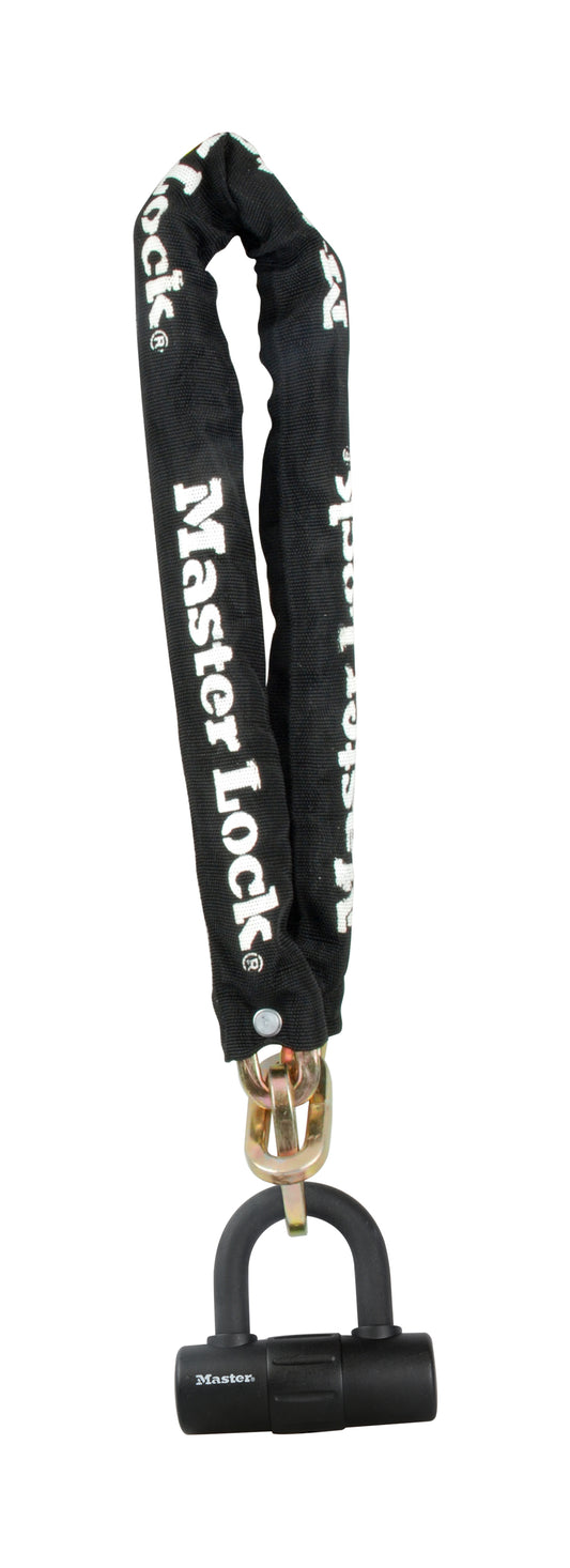 Master Lock Chain with Mini U-Lock 10mm x 90cm [8234] Black