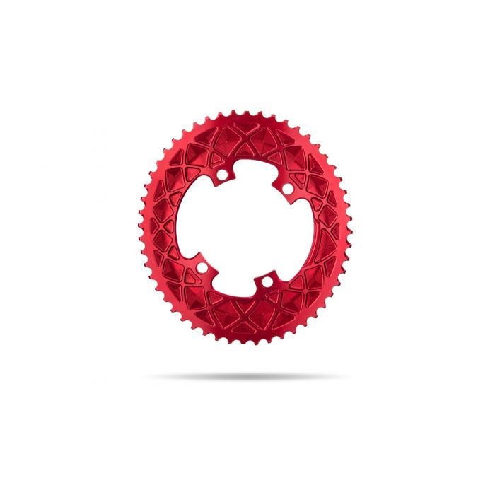 Absolute Black Chainring OVAL 110BCD 4 holes, 2X, asymmetric Shimano 9000/6800