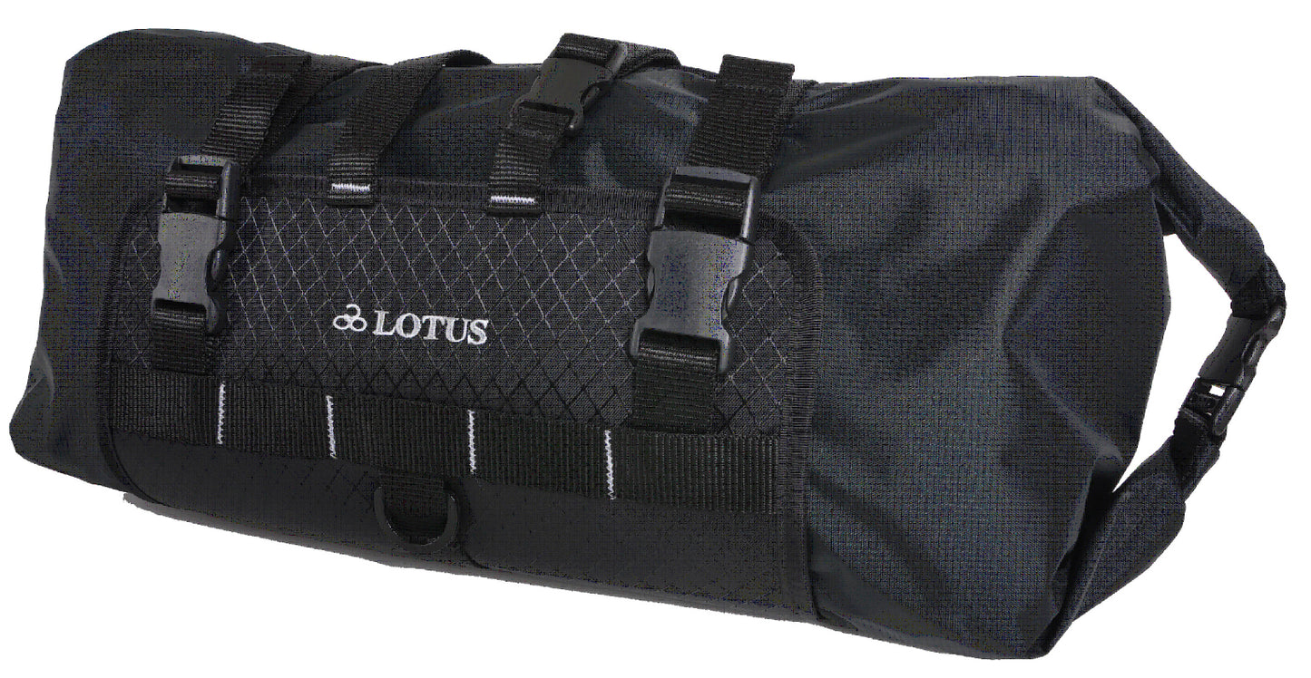 Lotus Explorer Handlebar Bag with Dry Bag in Black (8.8L)