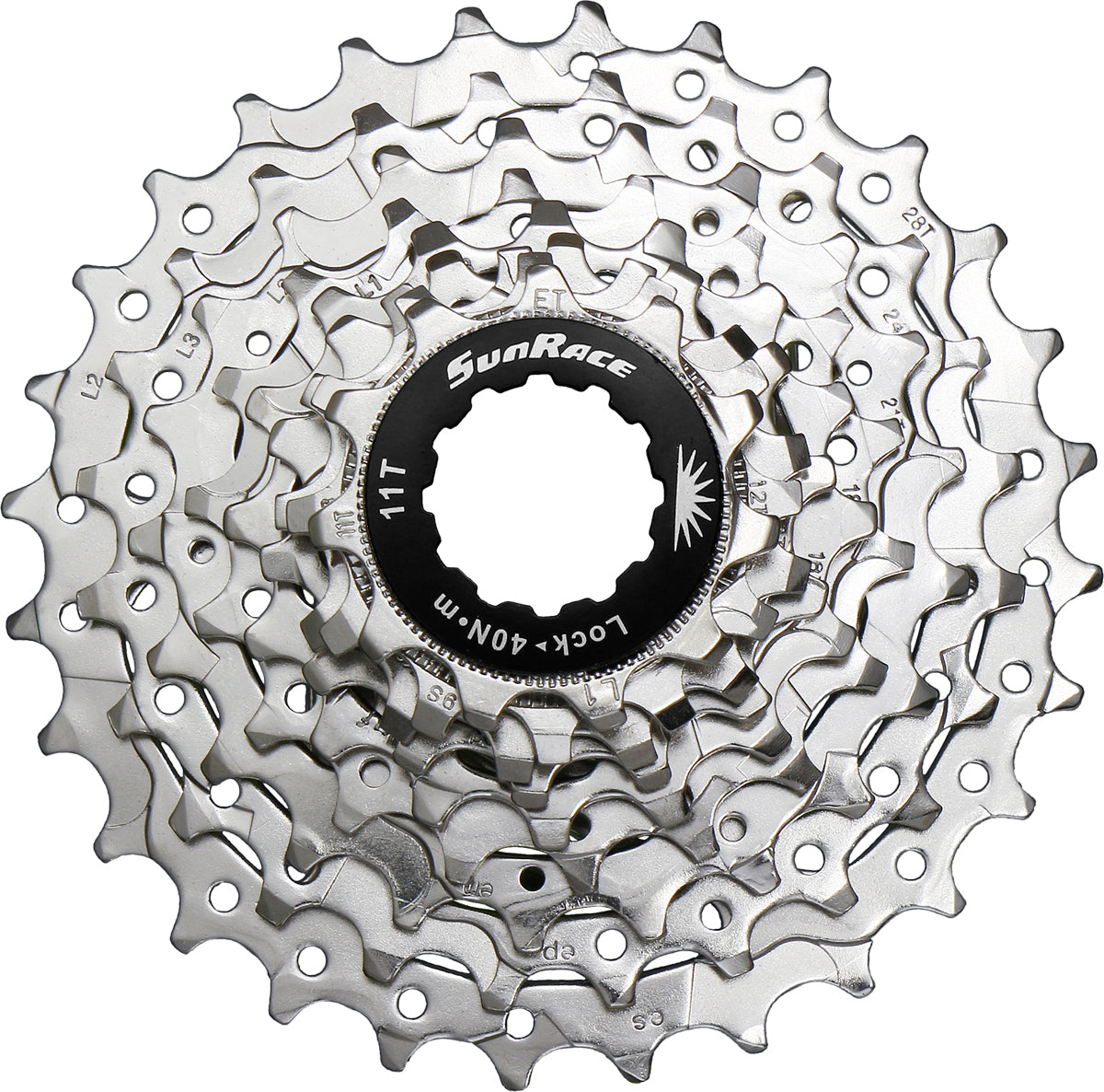 SunRace CSR91 9 Speed Road Nickel Cassette