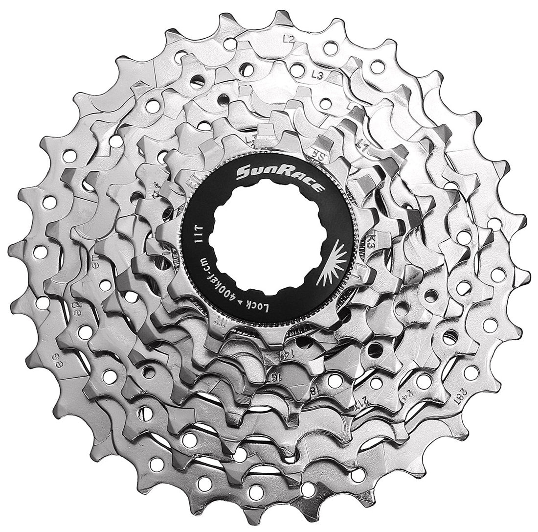 SunRace CSR86 8 Speed Road Nickel Cassette