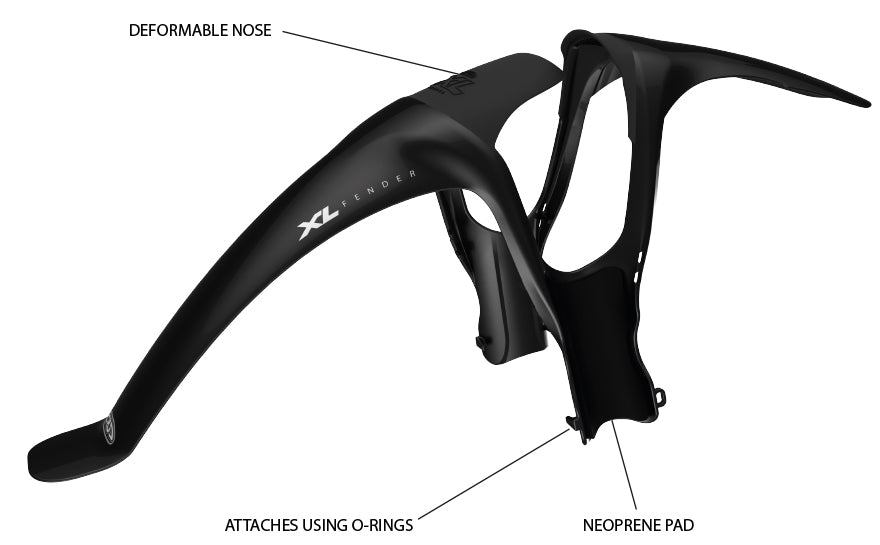 Crud XL Front Fender in Black