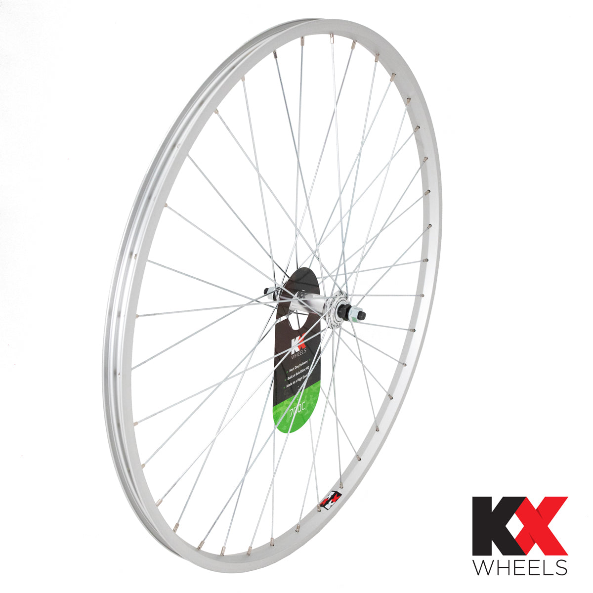 KX Hybrid 700C Singlewall Solid Axle Wheel Rim Brake (Front) - Black