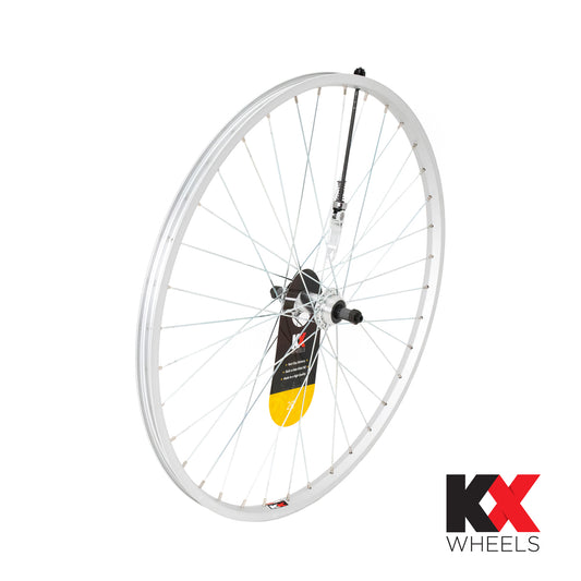 KX MTB 26" Singlewall Q/R Screw On Wheel Rim Brake (Rear) - Silver