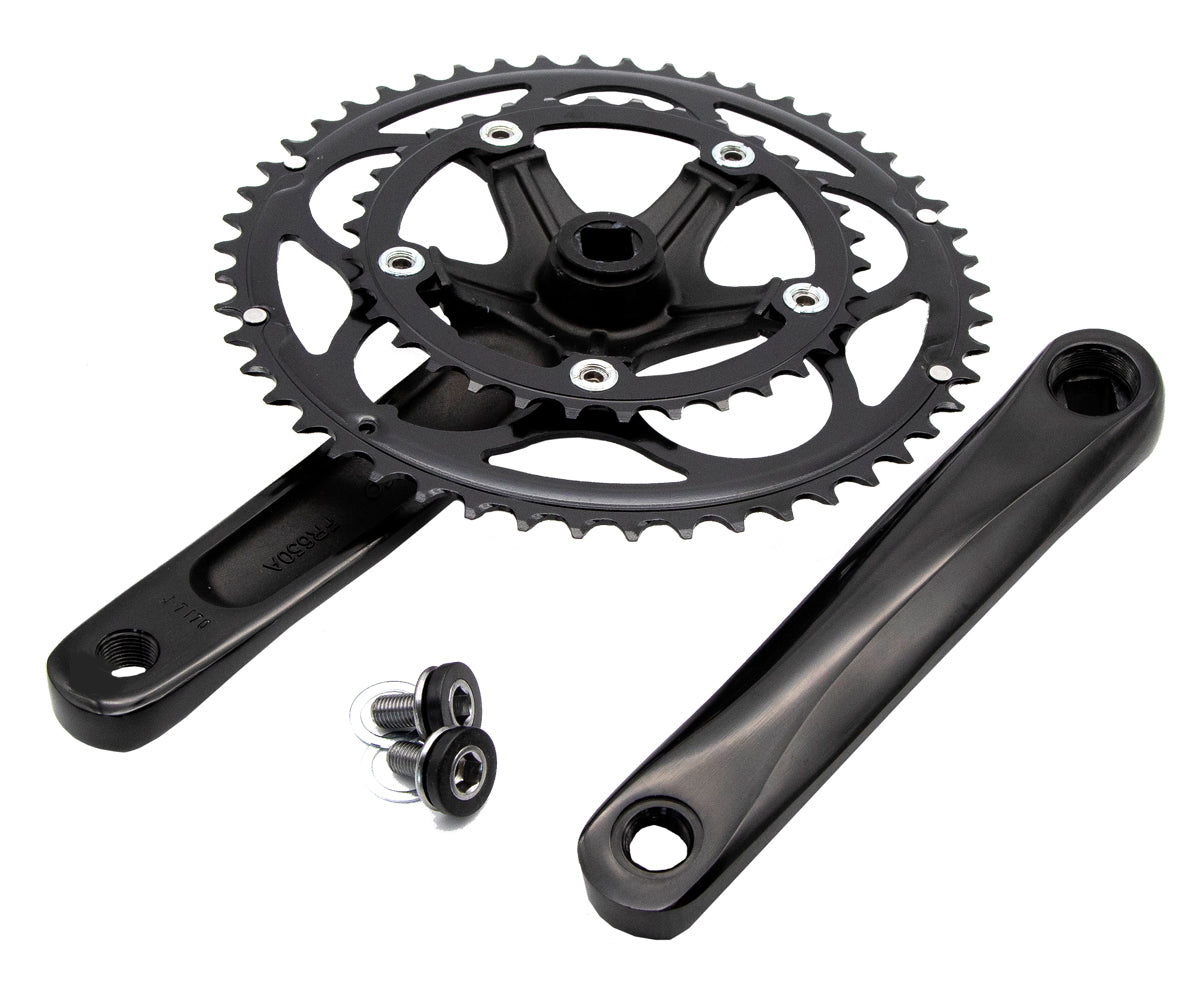 KranX 34/50T Alloy Compact 170mm 10 Speed Road Chainset in Black