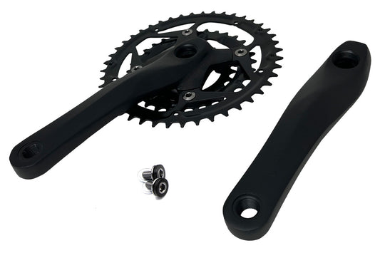 KranX 22/32/44T Alloy/Steel Triple 175mm 8/9 Speed Chainset in Black