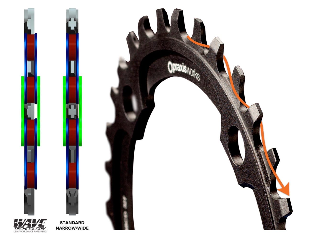 Praxis - CR - 104 BCD Wave 1x 36t